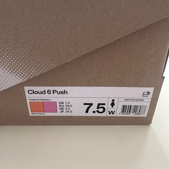 NIB On Cloud 6 Push Women's 7.5 - Tangerine / Raspberry pink and orange - Picture 10 of 10
